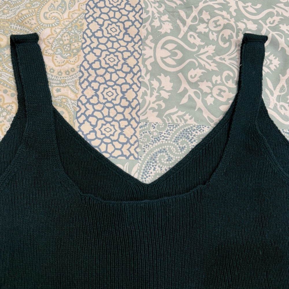 Sweater Tank Sleeveless Top 4X Sleeveless Teal Green NWOT Old Navy V Neck - Picture 7 of 8